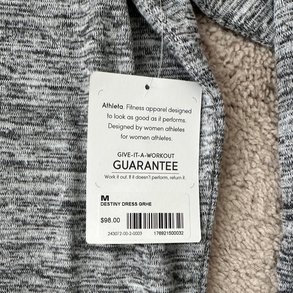 Brand New Athleta Grey Heathered Dress - Picture 2 of 3